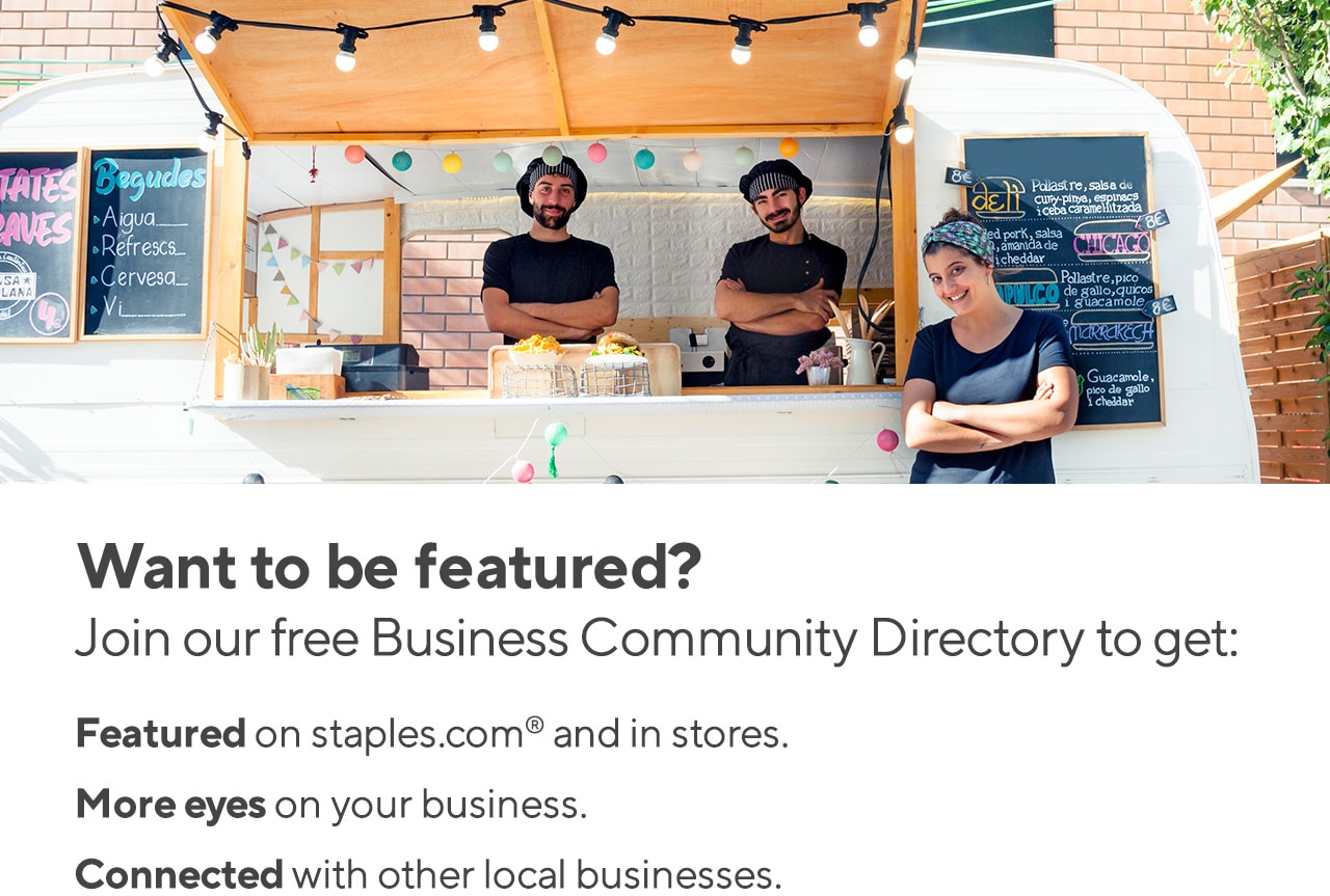 See who's new in the Community Business Directory. Staples