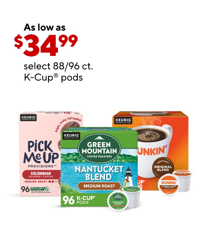 Select 88/96 ct. K-Cups as low as $34.99