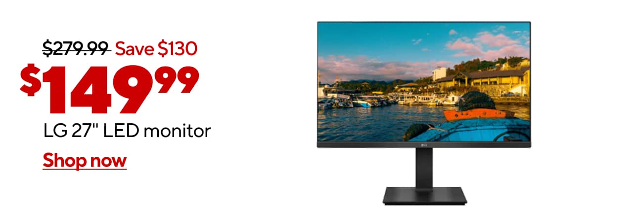 $149.99 LG 27" LED monitor