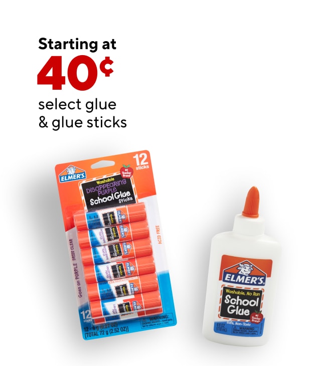 Glue & Glue Sticks starting at $0.40