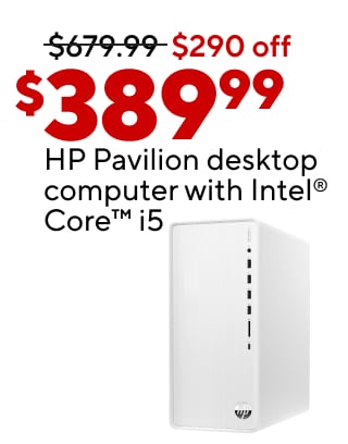 $17.99 Staples® TECH GaN USB-A/USB-C wall charger$69.99 Logitech® MK710 wireless keyboard and mouse$389.99 HP Pavilion desktop computer with Intel® Core™i5 Processor, 12GB RAM, 256GB SSD storage$89.99 HP 24