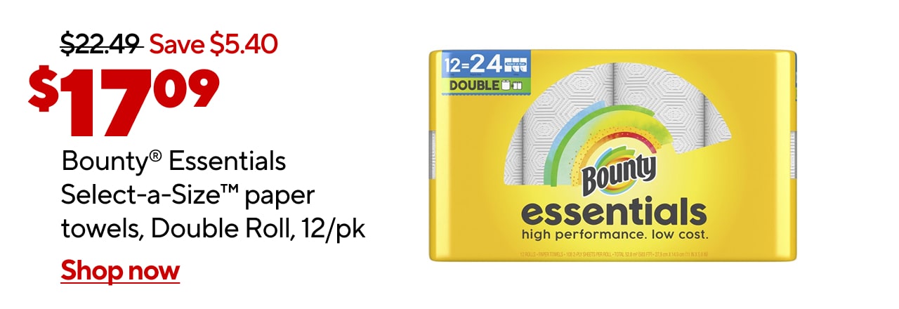 Bounty Essentials for only $17.09
