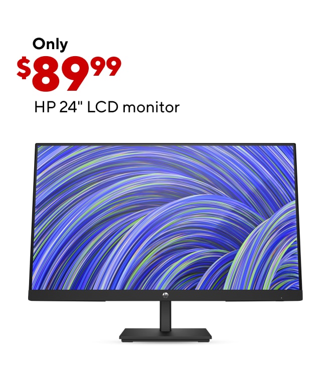 $ 89.99 HP 24' LCD Monitor