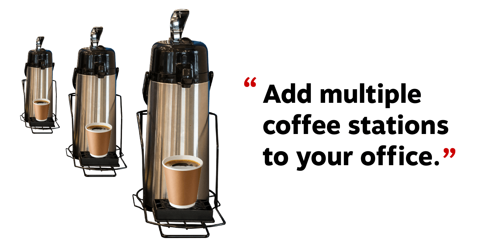 Coffee Airpot and Condiment Station
