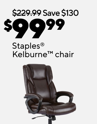 $199.99 FlexiSpot E2 48” standing desk and Staples® Cartwright™ chair $49.99 Staples® Cartwright™ chair $129.99 Staples® Mcallum™ chair $99.99 Staples® Kelburne™ chair $79.99 Staples® Essentials™ chair