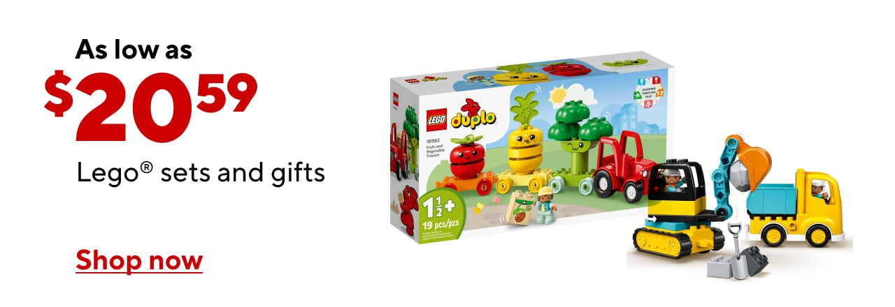 Give the Gift of LEGO, sets starting at $20.59.