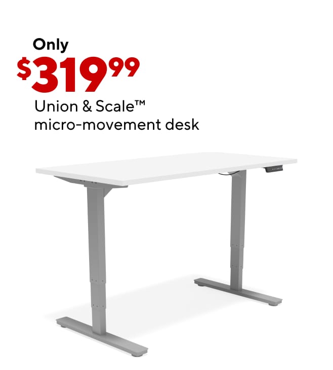 Union & Scale Micromovement Desk only $319.99