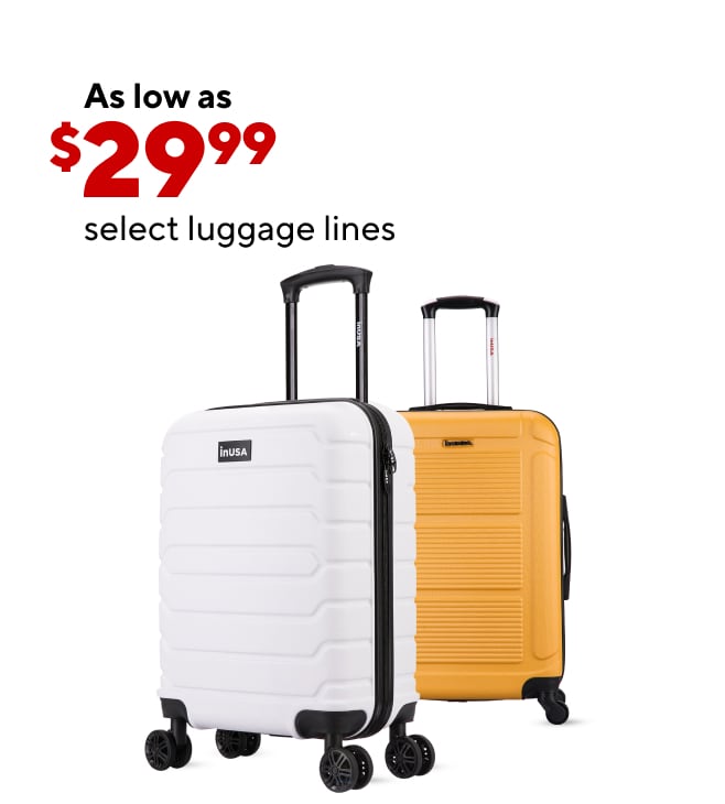 All set to Jet: Select Luggage as low as $29.99