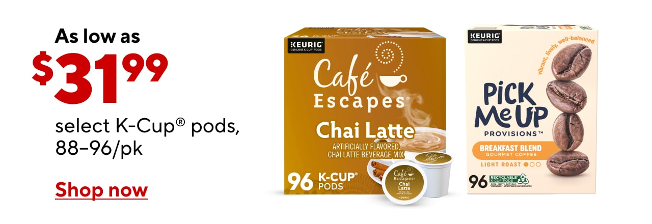 Select 88/96 ct. K-Cups as low as $31.99