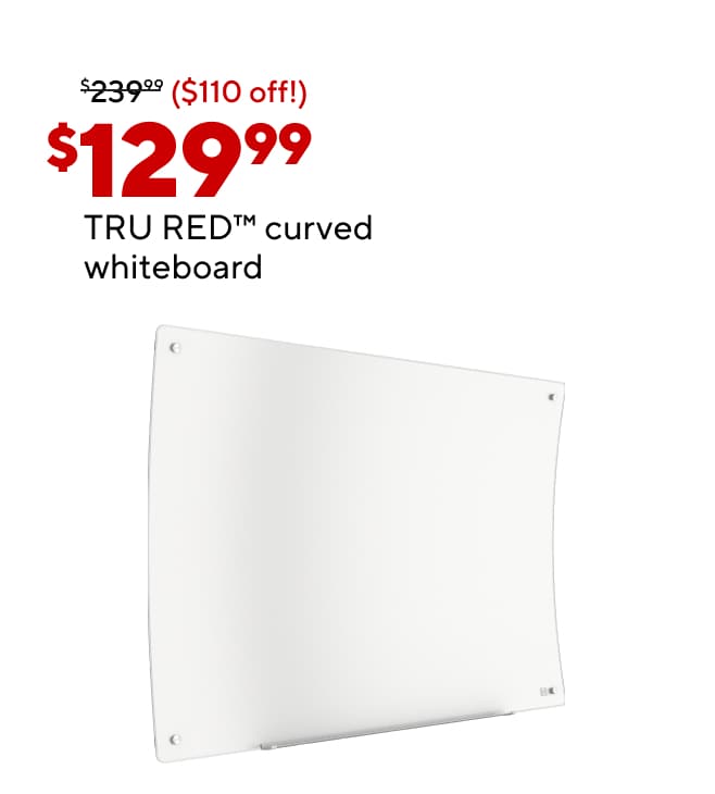 Curved Whiteboard Only $129.99. Reg price $239.99