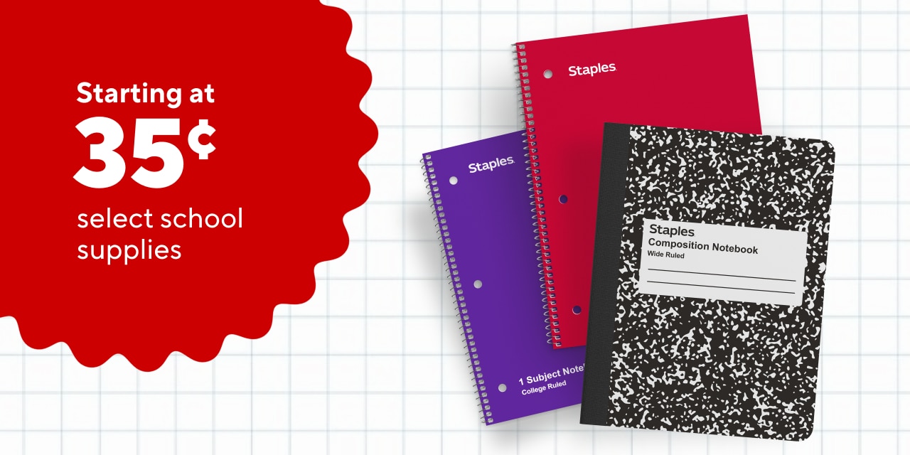 Select school supplies starting at $0.35