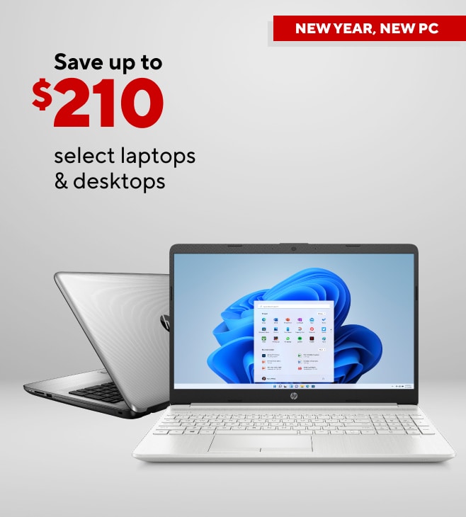 New Year, New PC! Upgrade your Laptop or Desktop and Save up to $210