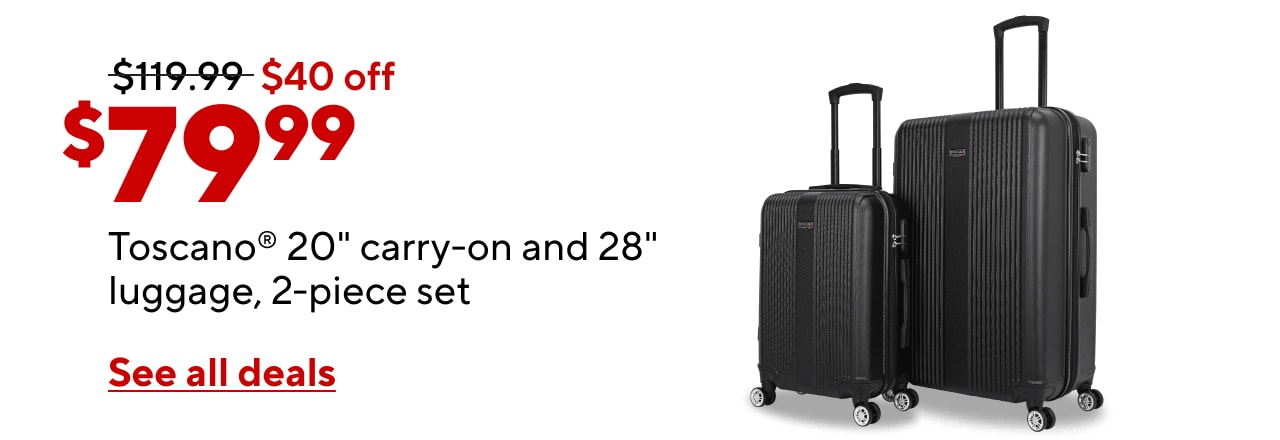 $79.99 Toscano 2-piece luggage set