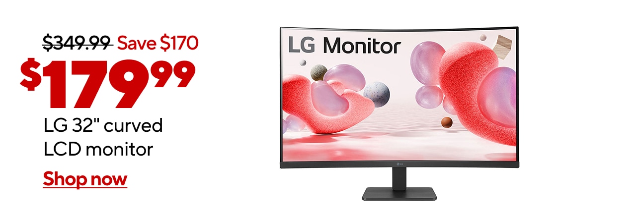 $179.99 LG 32" curved LCD monitor