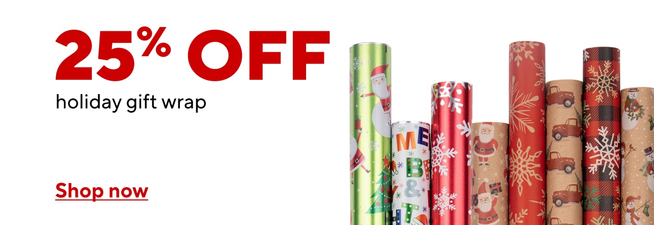 25% off Holiday Gift Wrap & Wrapping Paper