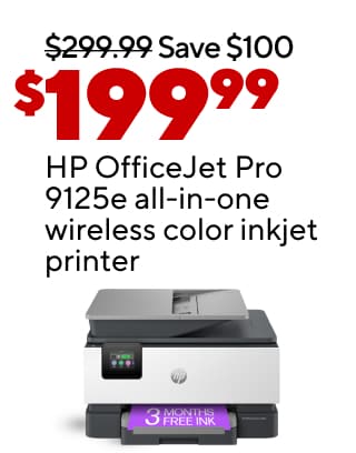 Up to $350 off select computers. $279 Apple® iPad® 11" model, 128GB, blue (Gen. 11) $209.99 HP OfficeJet Pro 9125e all-in-one wireless color inkjet printer $209 Apple Watch® SE model, 44 mm, silver $4.99 JLAB® JBuds2 signature wired earbuds