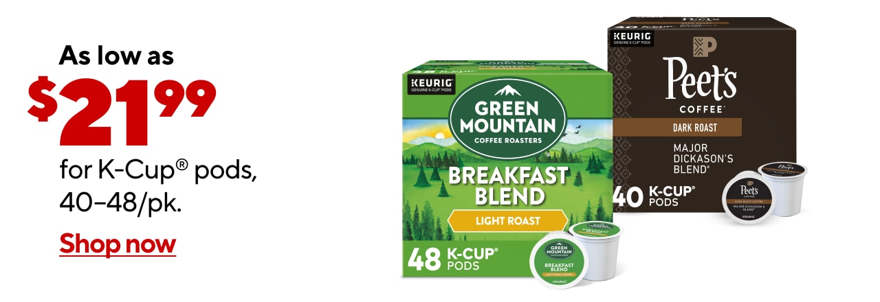 Select 44/48ct K-Cups as low as $21.99