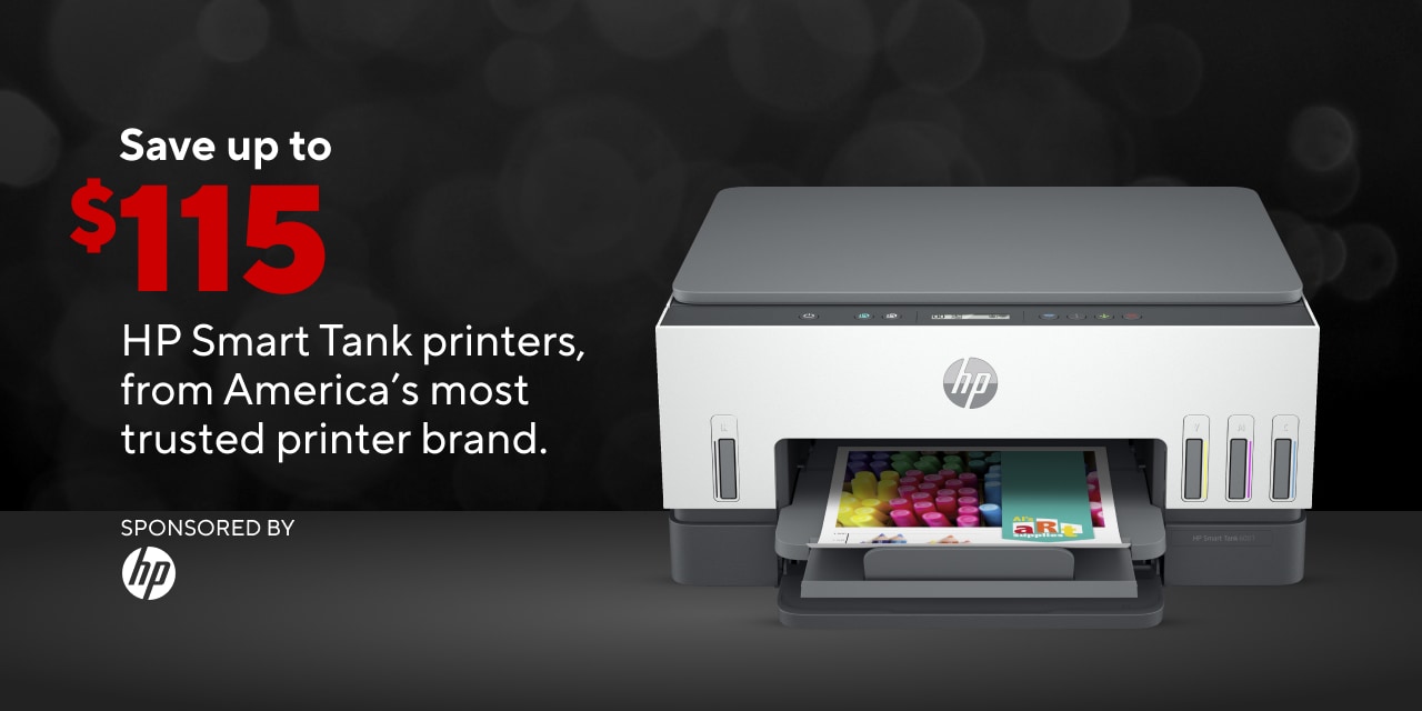 Save up to $115 on HP Smart Tank printers, from America's most trusted printer brand.