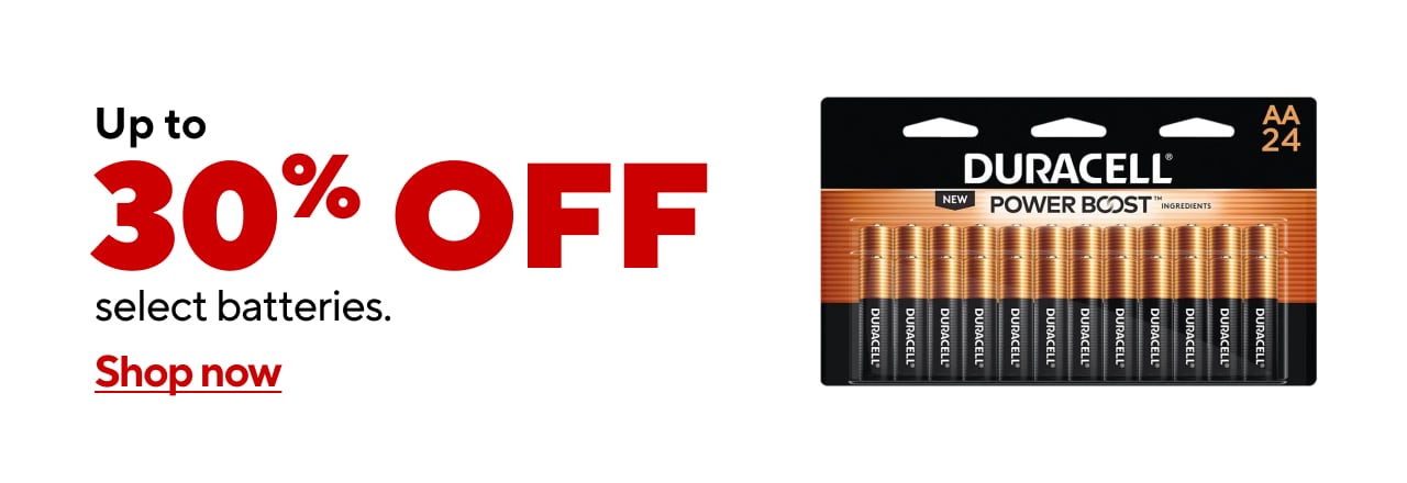 Save up to 30% off select batteries