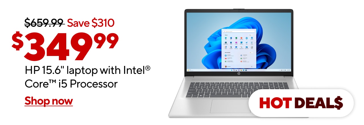 $349.99 HP 15.6" Intel Core i5 Laptop