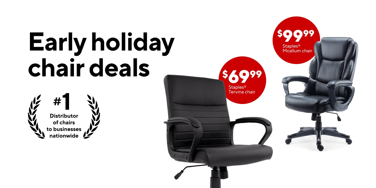 Staples Essentials Chair $69.99 & Staples Tervina $69.99 (early holiday deals)