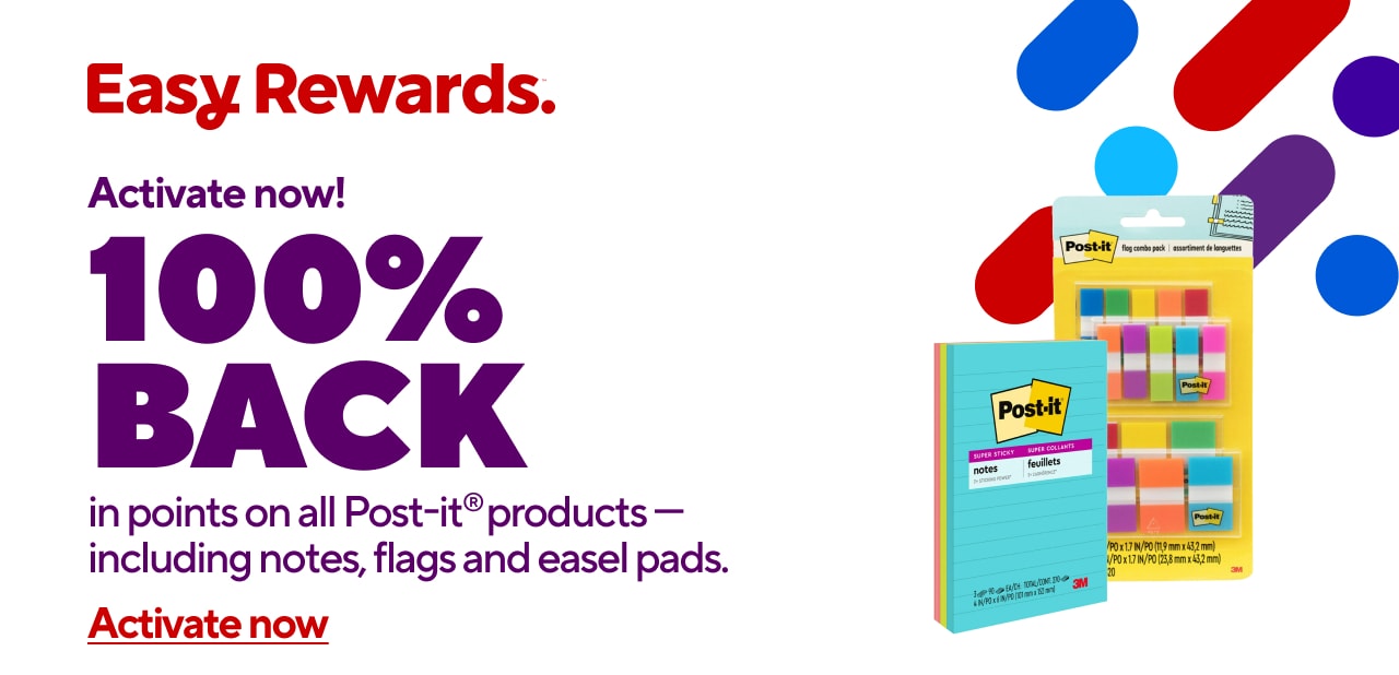 100% Back in Points on Post-Its