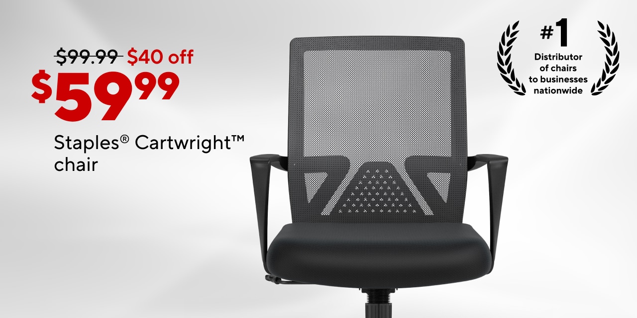 Staples Cartwright only $59.99 (Elevate your workspace)