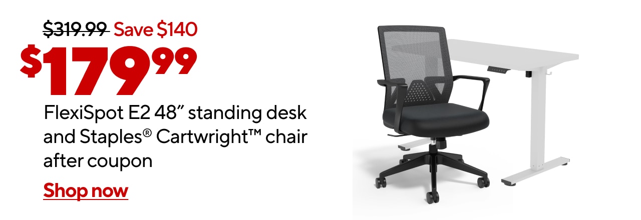 Set up for success: New Sit stand desk and Cartwright chair for just $179.99