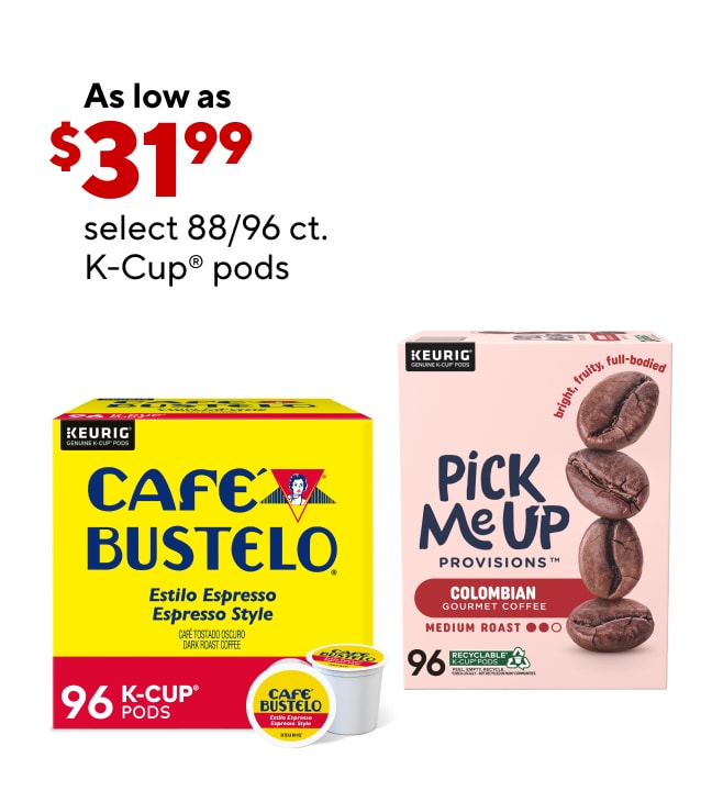 Select 44/48 CT K-Cups as low as $31.99