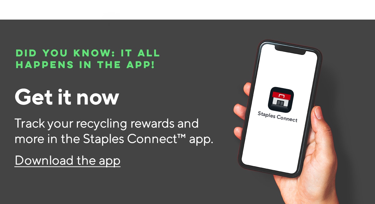 Did you know? You've got 3 new ways to ♻️ at Staples. Staples