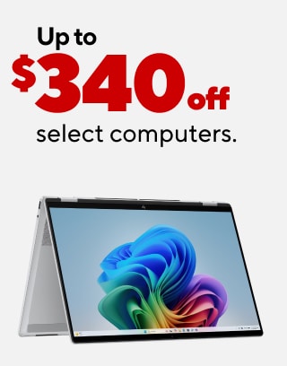 $179.99 Staples® 48" electric standing desk and Staples® Cartwright™ chair after coupon Up to $340 off select computers. Extra 10% off select furniture when you buy 2 or more. As low as $3.99 for office supplies. Up to 30% off select receipt paper rolls.